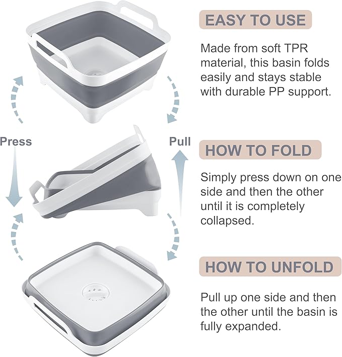 2.4 Gal Collapsible Dish Basin - Image 4