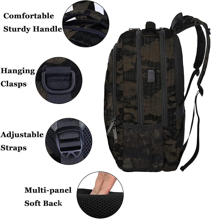 MATEIN 15.6 Inch Laptop Backpack, Sturdy Business Travel Laptop Bagpack - Image 5