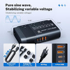 DOACE 500W Pure Sine Wave Voltage Converter, 220V to 110V European Travel Plug - Image 4