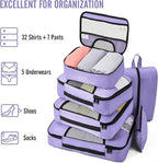 Veken 8 Set Packing Cubes for Travel Essentials, Suitcase Organizer Bags in 4 - Image 5