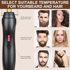 Electric Ceramic Hair Straightener and Curling Iron - Heat Pressing Flat Iron Curlers, Portable Anti-Scald Design for Wigs, Beards, and Travel Use