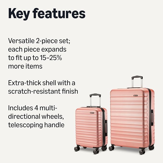 Amazon Basics 2-Piece Set, Hardshell Suitcases - Image 2