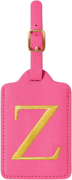 Personalized Initial Rose Red Leather Cute Luggage Tags - Image 9