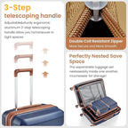 Campfun Luggage Sets 4 Piece, Expandable Carry On Luggage Set Hardshell PP - Image 4
