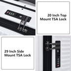 2 pieces 20/29 Aluminum Frame Carry On and Checked Luggage Set - Image 4
