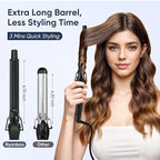 1 Inch Curling Iron, 5 Temperature Settings, Professional Spring Hair Iron for All Hair Types, Max 430℉ with Heat Resistant Mat (1 Inch Black)