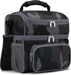 FlowFly Double Layer Cooler Insulated Lunch Bag Adult Lunch Box Large Tote Bag by FlowFly