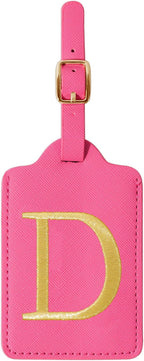 Personalized Initial Rose Red Leather Cute Luggage Tags - Image 9