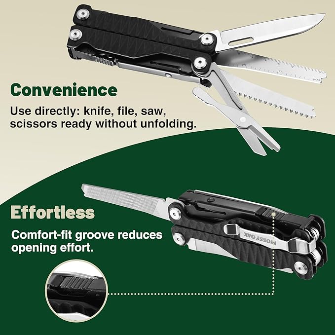 MOSSY OAK Multitool, 17-in-1 EDC Multi Tool - Image 4