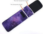 Wanty Hair Straighteners Case with Fastener - Neoprene Curling Iron Holder Flat Iron Curling Wand Travel Cover Case Bag PouchShield Curling Iron Cover - Flat Iron Travel Pouch (Purple Sky)