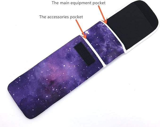Wanty Hair Straighteners Case with Fastener - Neoprene Curling Iron Holder Flat Iron Curling Wand Travel Cover Case Bag PouchShield Curling Iron Cover - Flat Iron Travel Pouch (Purple Sky)