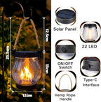 Solar Lantern Outdoor Lights, Flickering LED - Image 7