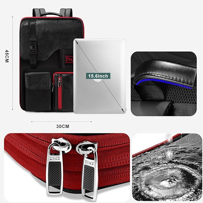 ZINZ Laptop Backpack 15 15.6 16 Inch, Expandable Computer Rucksack - Image 6