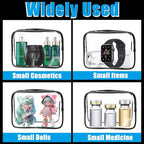12 Pcs Clear Makeup Bag PVC Waterproof Zippered Clear Cosmetic Toiletry Makeup - Image 4