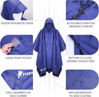 PTEROMY Hooded Rain Poncho for Adult - Image 6