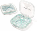 1 Pack Small Green Pill Organizer, 4 Compartments, Compact Stylish Cute Travel by HyJeryty