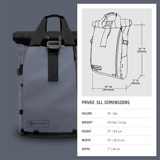 WANDRD PRVKE 31L, V3 Photography Bundle: Weather-Resistant Travel & Camera - Image 7