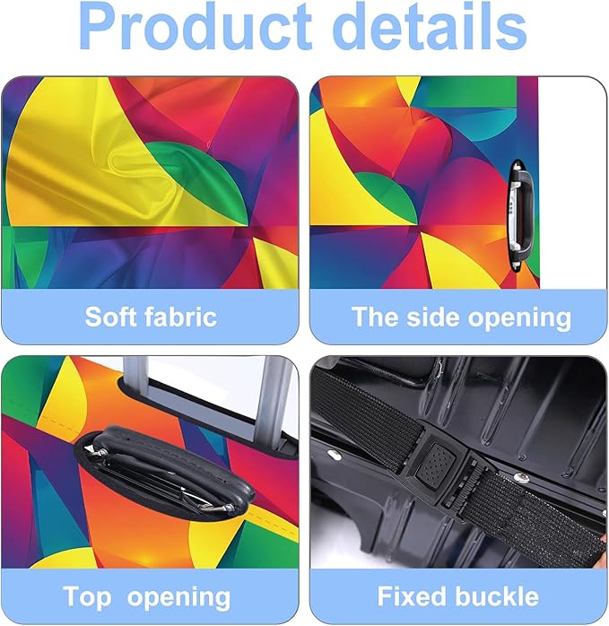 Luggage Cover Washable Suitcase Protector Anti-Scratch, Stretchable Fit - Image 4