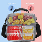 FlowFly Double Layer Cooler Insulated Lunch Bag Adult Lunch Box Large Tote Bag - Image 2