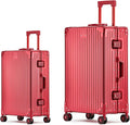 Metal All Aluminum Carry-on Luggage TSA Customs Lock Zipperless Silent Rotary by XZSP+AISU