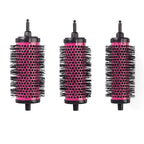 LIGICKY Blowout Brush Set with Detachable Barrels Round Brushes Hair Styling Tool, 1 Handle 6 Barrels, Small Medium Large Pink