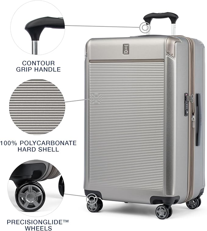Travelpro Platinum Elite Hardside Expandable Checked Luggage, 8 Wheel Spinner - Image 3