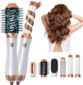 6 in 1 Hair Dryer Brush, Upgrade Detachable Blow Dryer Brush Air Styler Wrap Air Curler, Curly Twist Hot Curling Iron, Negative Ion Blow Dryer Hot Styler, Travel Hair Styling Tool