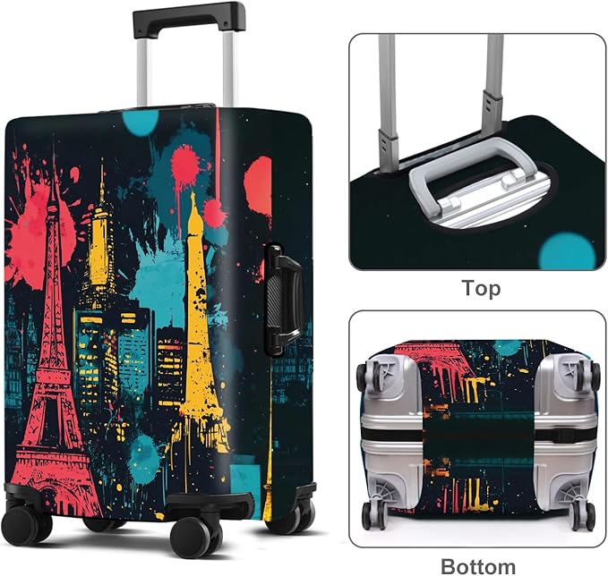 Luggage Cover Washable Suitcase Protector Anti-scratch Suitcase cover Fits - Image 2
