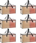 VENO 6 Pack Moving Bags, Comforter and Blanket Storage Bags by Veno