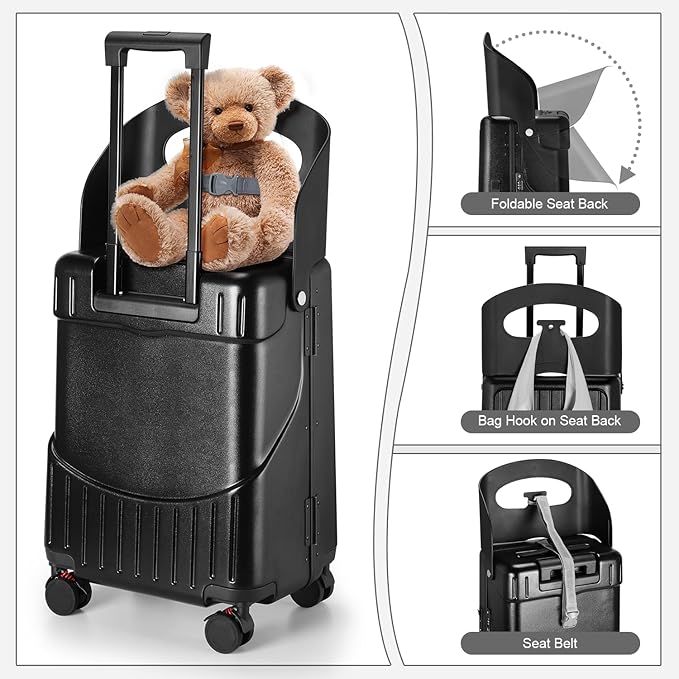 Ride On Luggage with Foldable Seat - Image 6