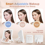 Travel Makeup Bag With 360° rotating LED Mirror, Waterproof cosmetic organizer - Image 2