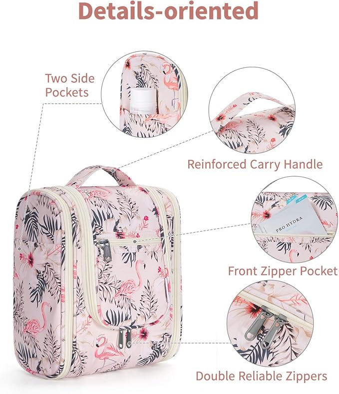 Narwey Small Hanging Toiletry Bag Women Travel Makeup Bag Organizer Toiletries - Image 6