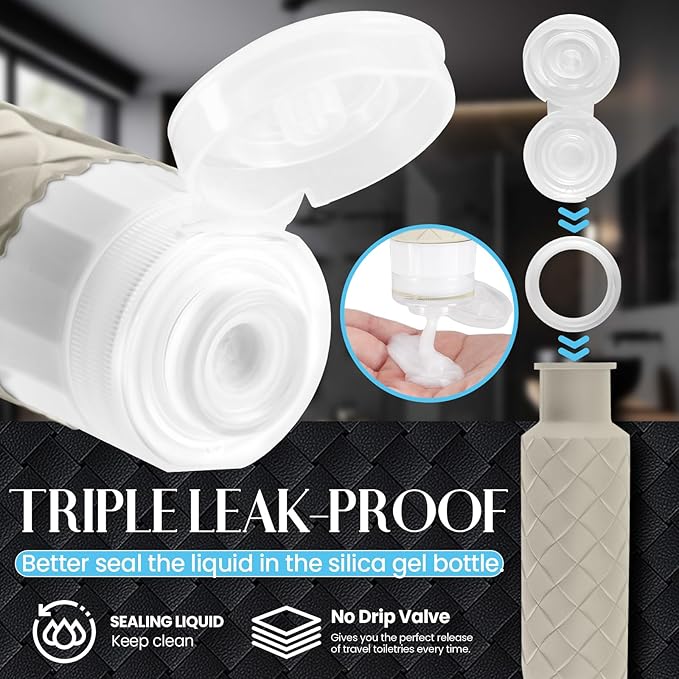 Travel Bottles for Toiletries, TSA Approved Silicone Travel Size Containers for - Image 5