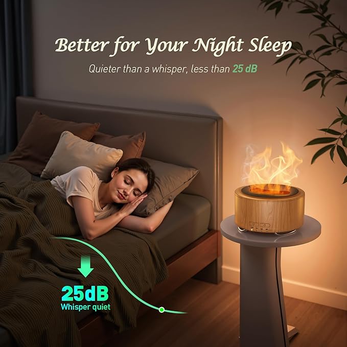 Essential Oil Diffuser for Home: 500ML Aroma Diffuser for Hotel Office Yoga Room - Humidifier with 9 Colors LED Night Light for Kids/Women Home Relaxation,Canary Yellow