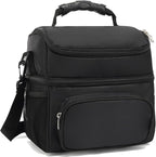 FlowFly Double Layer Cooler Insulated Lunch Bag Adult Lunch Box Large Tote Bag by FlowFly