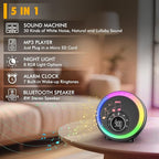 White Noise Sound Machine for Sleep, 30 Soothing Sounds, 8 RGB Dimmable Night - Image 2