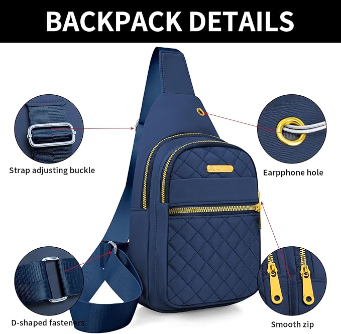 Small Sling Bag For Women Men Casual Crossbody Sling Backpack - Image 4