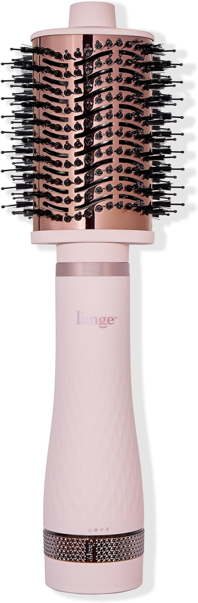 L'ANGE HAIR Multi-Volume Series Blow Dryer Brush | Interchangeable Hair Dryer Brush with Ionic Titanium Barrel for Smooth, Voluminous Styling | Blush - Oval 75mm