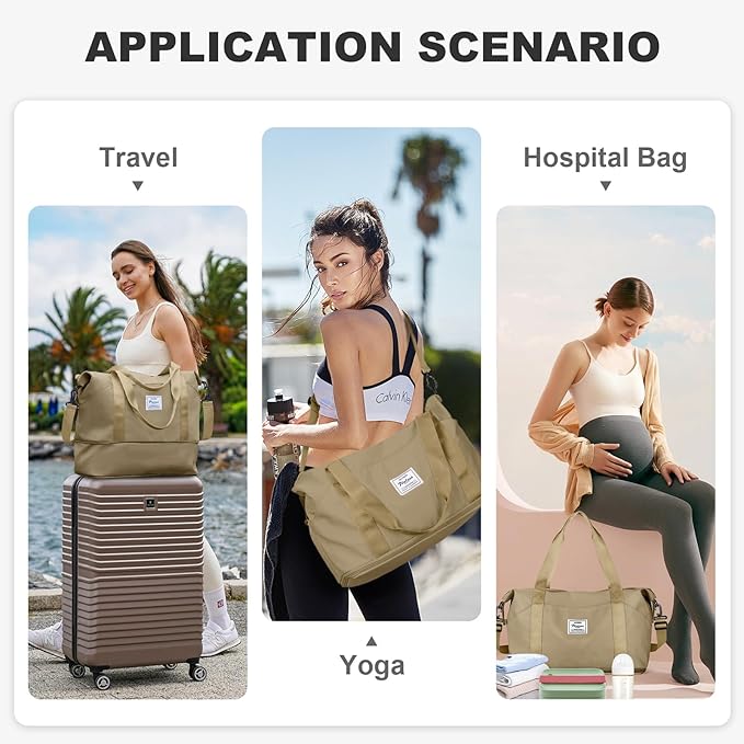 Travel Duffel Bag, Sports Tote Gym Bag, Shoulder Weekender Overnight Bag - Image 3