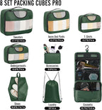 Veken 8 Set Packing Cubes for Travel Essentials, Suitcase Organizer Bags in 4 - Image 2