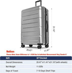 KYME Suitcases with Wheels Hardshell 30 Inch Luggage TSA Approved Large Checked - Image 7