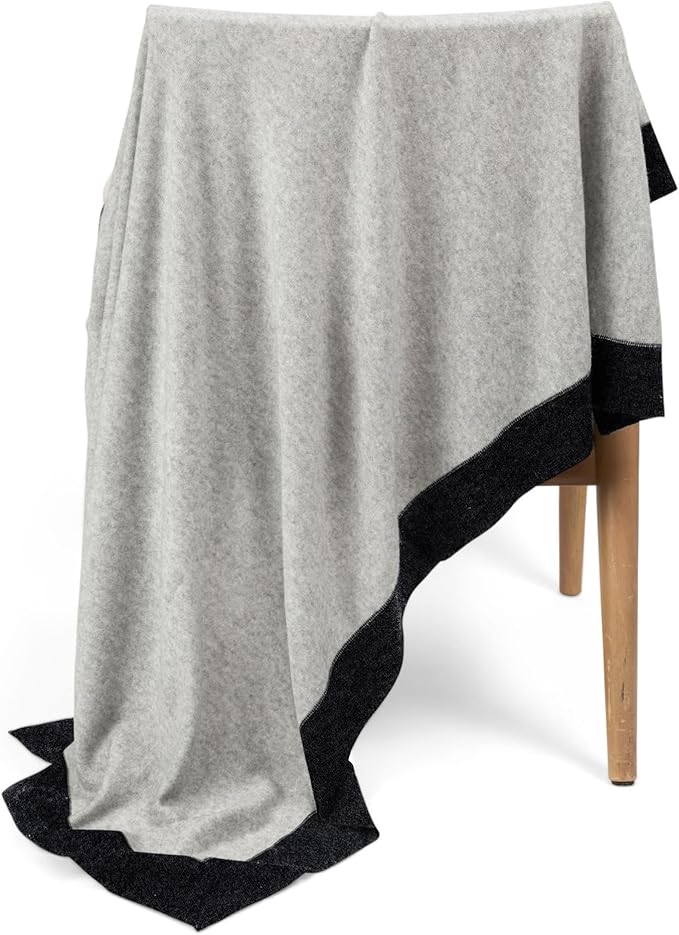 Jet&Bo Luxurious Cashmere Merino Blend Travel Blanket, Airplane-Ready in by JetBo