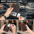 Wallet for Men Wallet with Slim Pop Up Card Holder 9-13 Cards, Bifold - Image 8