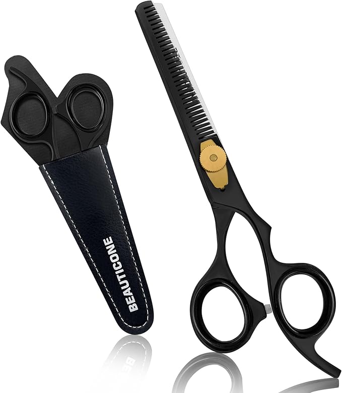 BEAUTICONE Thinning Shears for Hair Cutting, Professional Barber Hair Scissors, texturizing shears for Women/Men Trimming, Salon, Hair Layering scissor, Stainless Steel