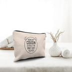 Nogrit Cousin Gifts Makeup Bag,Cousin Gifts for Women,Best Cousin Gifts for Women,Gifts for Cousins Female,Being My Cousin is the Only Gift You Need Small Cosmetic Makeup Bag for Purse