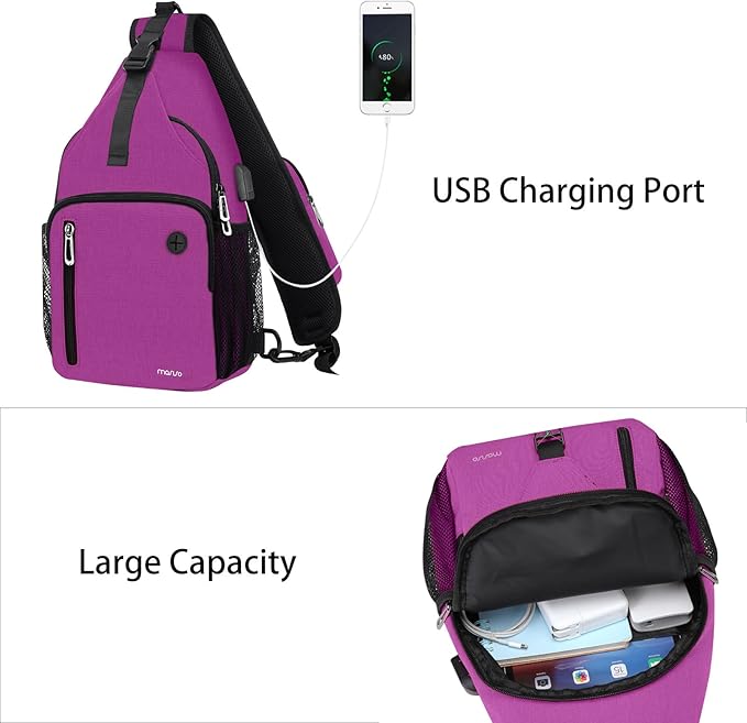 MOSISO Sling Backpack Bag, Crossbody Shoulder Bag Travel Hiking Daypack Chest - Image 2
