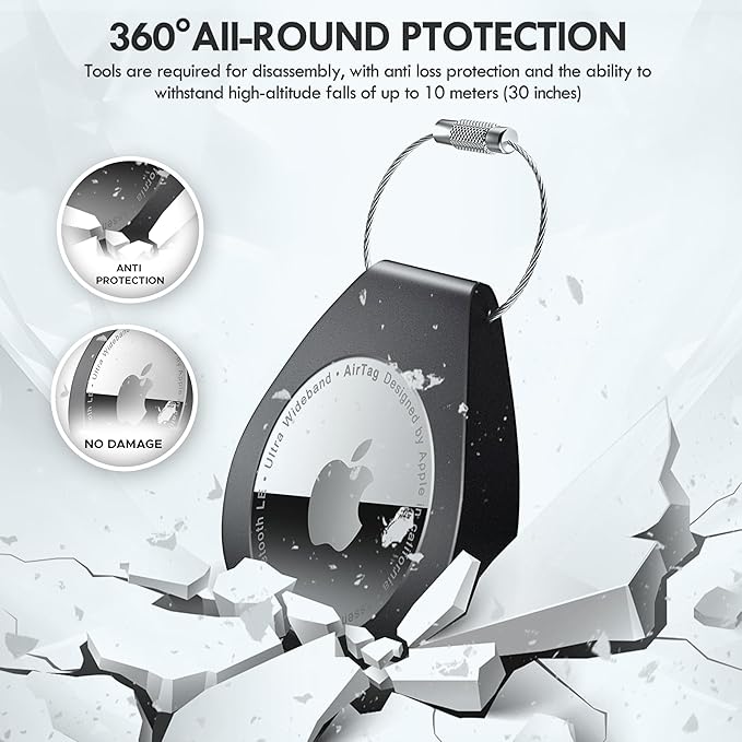 2 Pack AirTag Holders with Keychain - Image 4