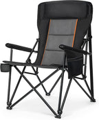 LET'S CAMP Oversized Camping Chairs 29.52" High Back Heavy Duty Lawn Chair by LETSCAMP