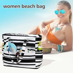 LEDAOU Large Beach Tote Bag Women Waterproof Sandproof Zipper Beach Tote Bag - Image 7