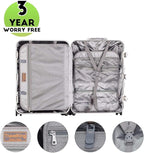 TRAVELKING All Aluminum Luggage Zipperless Hard Shell Suitcase - Image 4